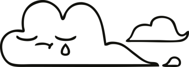 Bir insan tarafından çizilmiş bir fırtına bulutu çizimi