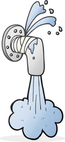 Bir insan tarafından çizilmiş serbest çizim sızıntı borusu