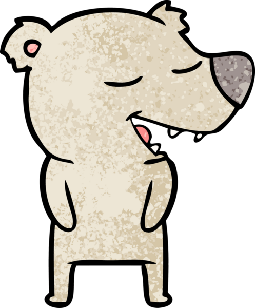 Bir insan tarafından çizilmiş çizgi film ayısı.