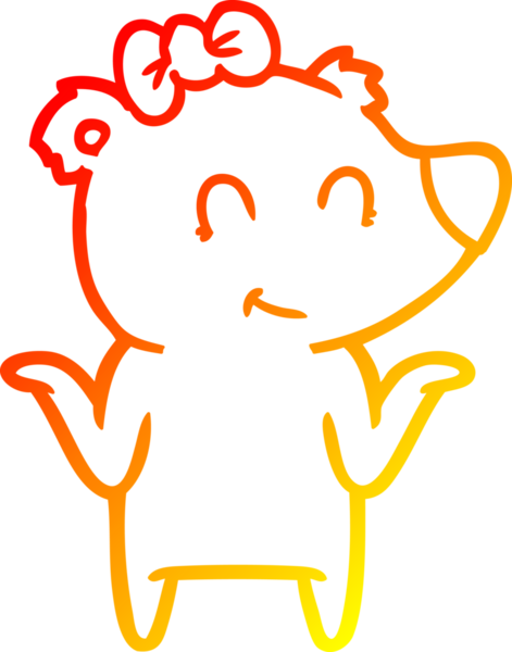 Bir insan tarafından çizilmiş dişi ayı karikatürü.