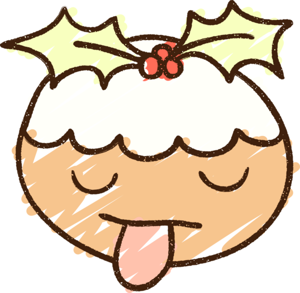 Bir insan tarafından çizilmiş Noel Pudingi Tebeşiri