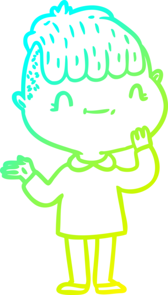 Bir insan tarafından çizilmiş soğuk hava çizgisi.