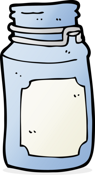 Bir insan tarafından çizilmiş mutfak kavanozu.