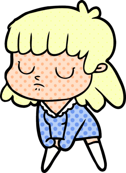 Bir insan tarafından çizilmiş ilgisiz bir kadın çizgi filmi.