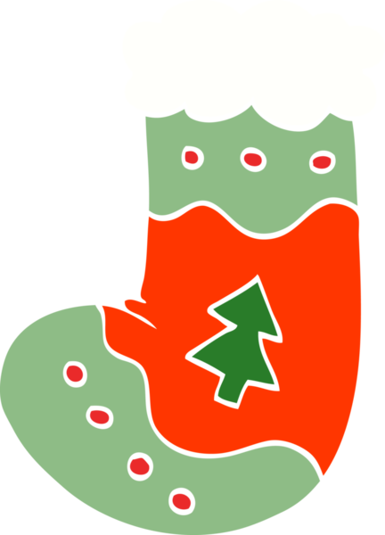 Bir insan tarafından çizilmiş karalama Noel çorabı.