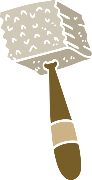 Bir insan tarafından çizilmiş düz renk çizim et çekici