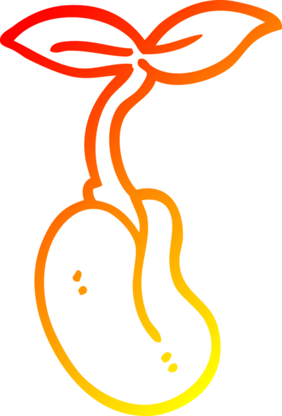 Bir insan tarafından çizilmiş bir çizgi filmin sıcak gradyan çizimi