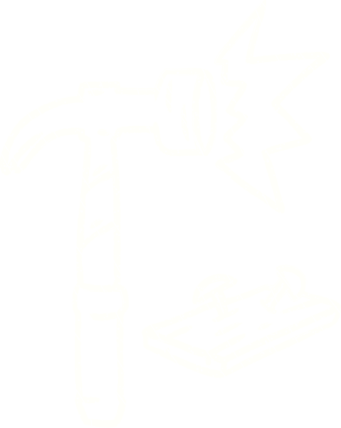 Bir insan tarafından çizilen çekiç tebeşiri