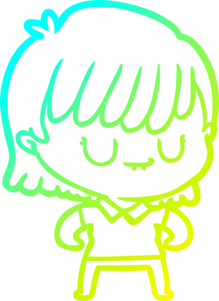 Bir insan tarafından çizilmiş bir karikatür kadın çizimi.