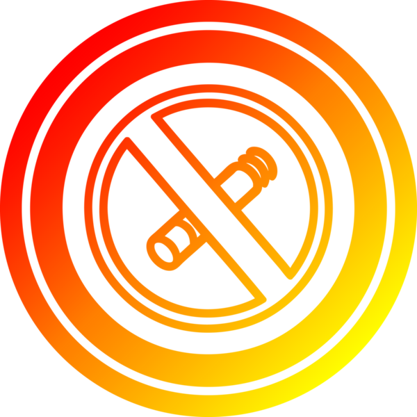 Bir insan tarafından çizilmiş sıcak eğimli dumanlı dairesel simge yok