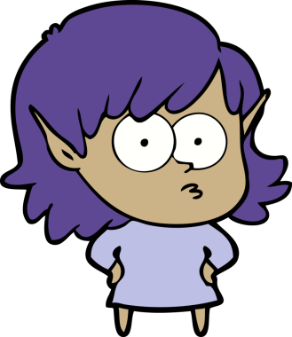 Bir insan tarafından çizilen elf kızı şok etti.