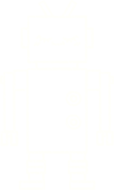 Bir insan tarafından çizilen robot tebeşiri.