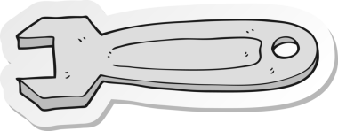 Bir insan tarafından çizilmiş çizgi film anahtarının çıkartması.