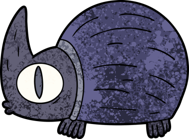 Bir insan tarafından çizilmiş sevimli çizgi film böceği.