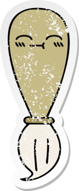 Bir insan tarafından çizilmiş karikatür fırçasının sıkıntılı çıkartması.