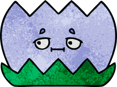 Bir insan tarafından çizilmiş nilüfer çiçeğinin retro grunge deseni.