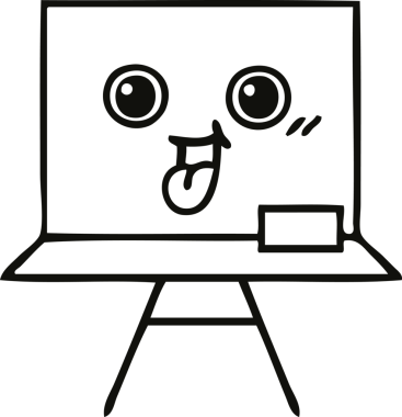 Bir insan tarafından çizilmiş karatahta çizimi