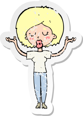 Bir insan tarafından çizilmiş barışçıl bir karikatür çıkartması.