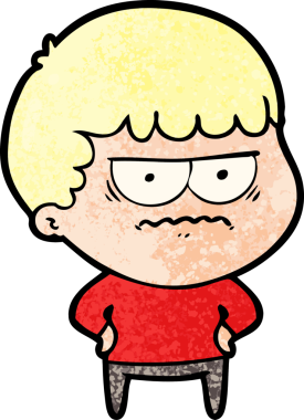 Bir insan tarafından çizilmiş rahatsız bir adam.