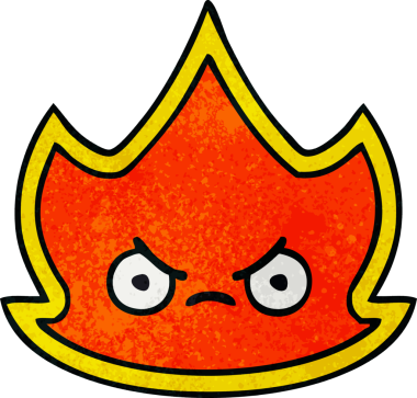 Bir insan tarafından çizilmiş bir ateşin retro grunge dokusu.