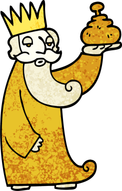 Bir insan tarafından çizilmiş üç bilge adamdan biri grunge desenli çizim