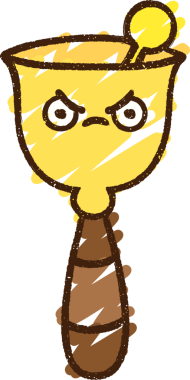 Bir insan tarafından çizilmiş el çanı tebeşiri.