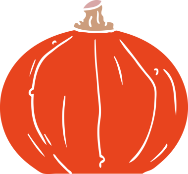 Bir insan tarafından çizilmiş bir balkabağı karalaması.