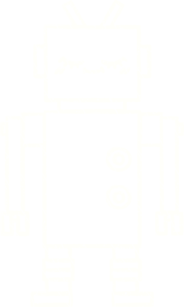 Bir insan tarafından çizilen robot tebeşiri.