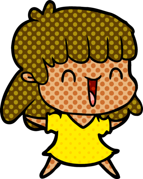 Bir insan tarafından çizilmiş karikatür kadın.