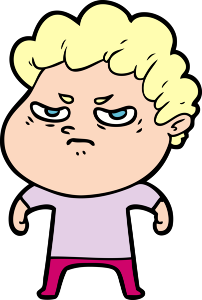 Bir insan tarafından çizilmiş kızgın bir adam.