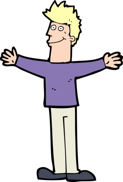 Bir insan tarafından çizilmiş mutlu bir adam.