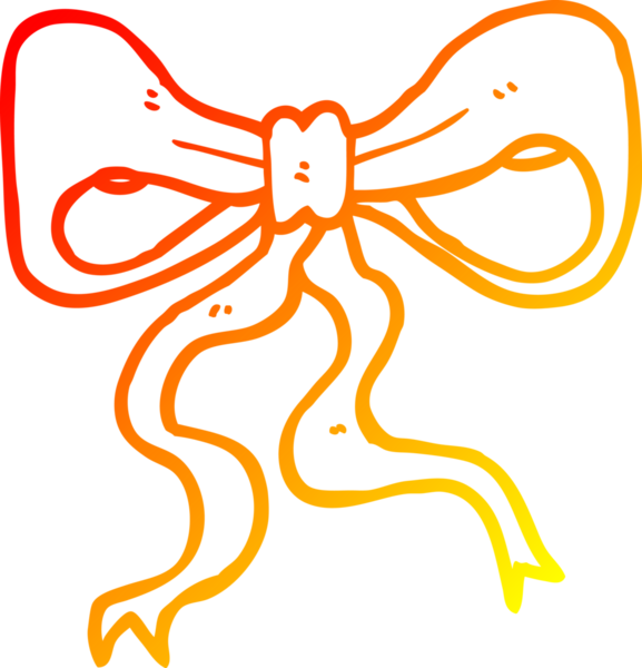 Bir insan tarafından çizilmiş çizgi film yayının sıcak gradyan çizimi