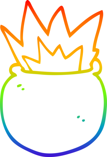 gökkuşağı gradyan çizimi bir insan tarafından çizilmiş patlayan bir kazanın çizimi