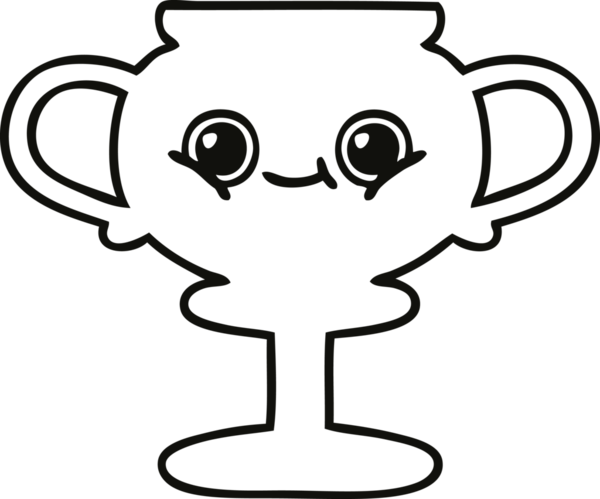 Bir insan tarafından çizilmiş bir kupanın çizgi çizimi