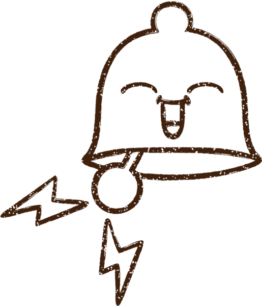 Bir insan tarafından çizilmiş Çan Çanı Kömürü Çizimi