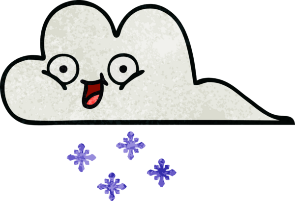 Bir insan tarafından çizilmiş bir kar bulutunun retro grunge dokusu