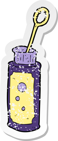 Bir insan tarafından çizilmiş karikatür kabarcık üfleyicisinin gerilimli yapıştırması