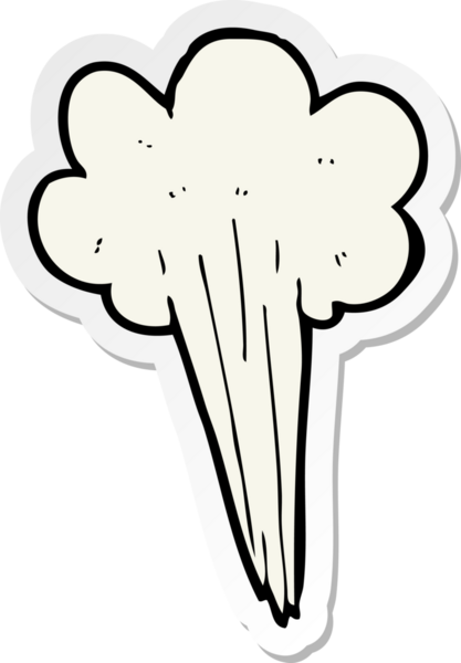 Bir insan tarafından çizilmiş karikatür buhar tasarım elementinin etiketi