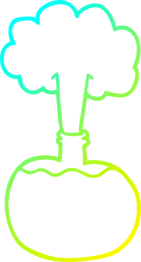 Bir insan tarafından çizilmiş bir karikatür deney iksirinin soğuk gradyan çizimi