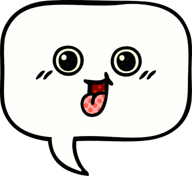 bir insan tarafından çizilmiş bir konuşma baloncuğunun çizgi roman tarzı