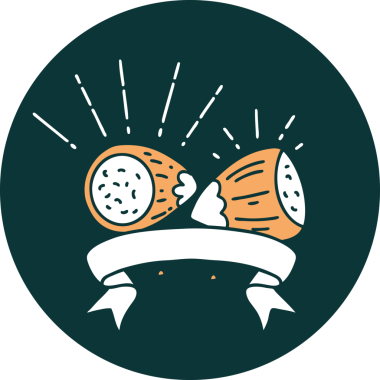 Bir insan tarafından çizilmiş dövme stili fındık ikonu