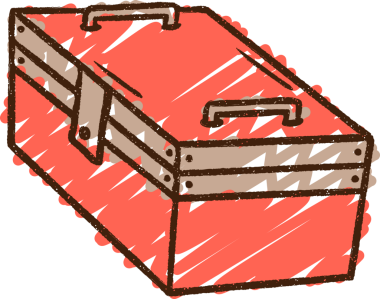 Bir insan tarafından çizilen Araç Kutusu Tebeşiri