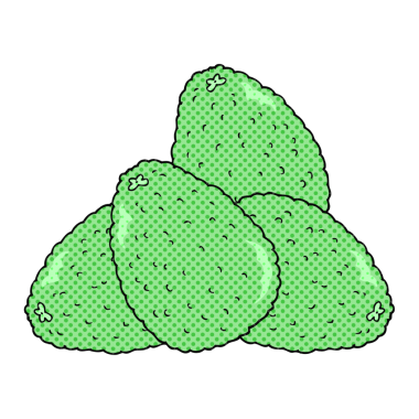 Bir insan tarafından çizilmiş serbest çizim avokadolar.