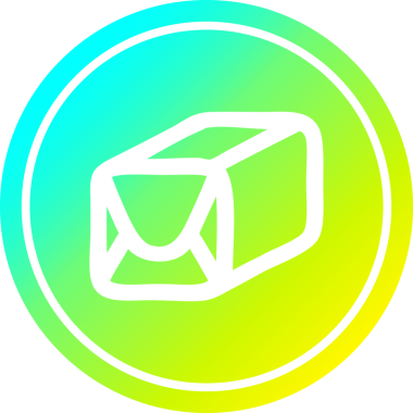 bir insan tarafından çizilen serin gradyan bitiş ile paketlenmiş dairesel simge