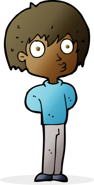 Bir insan tarafından çizilmiş çizgi film çocuğu etkiledi.