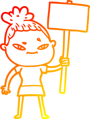 Bir insan tarafından çizilmiş bir karikatür kadın çizimi