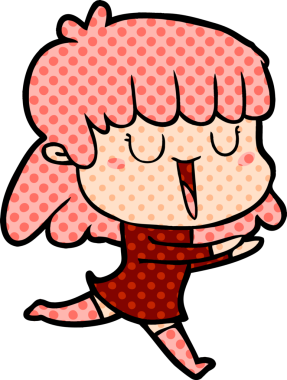 Bir insan tarafından çizilmiş karikatür kadın.