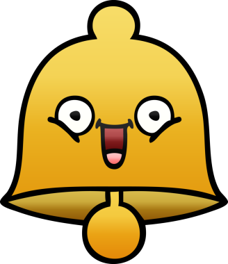 bir insan tarafından çizilmiş bir çanın gölgelenmiş karikatürü