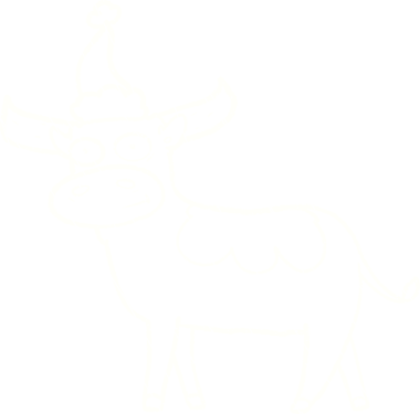 Bir insan tarafından çizilen Noel İnek Tebeşiri