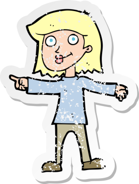 Bir insan tarafından çizilmiş mutlu bir karikatürün gerilimli çıkartması.